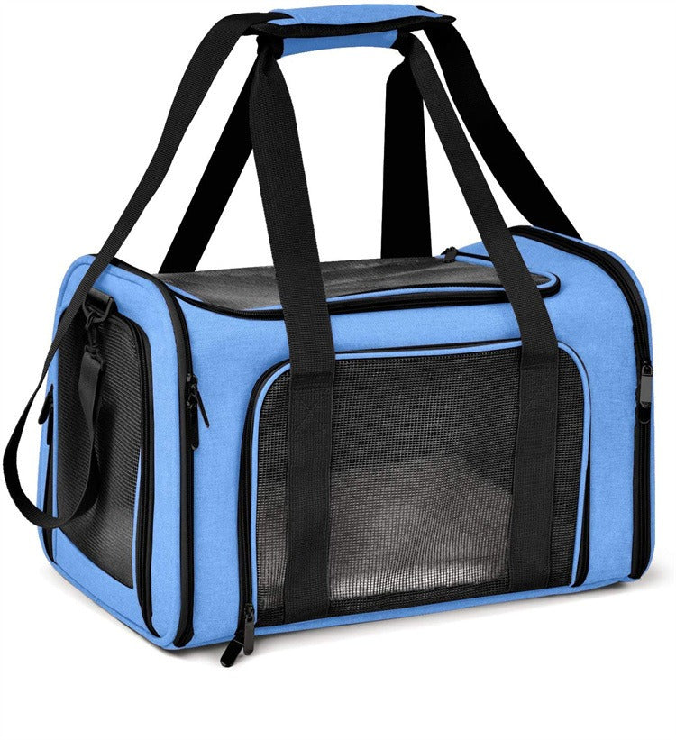 Foldable Cat Carrier Backpack - Breathable Crossbody Bag