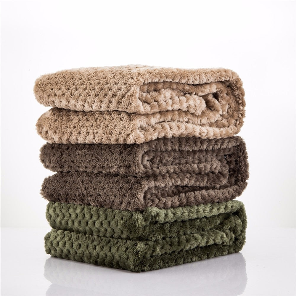 Cozy Coral Fleece Pet Blanket
