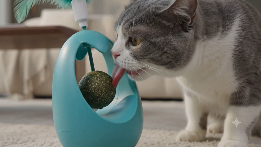 Catnip Chew Ball Teaser Toy for Dental Health