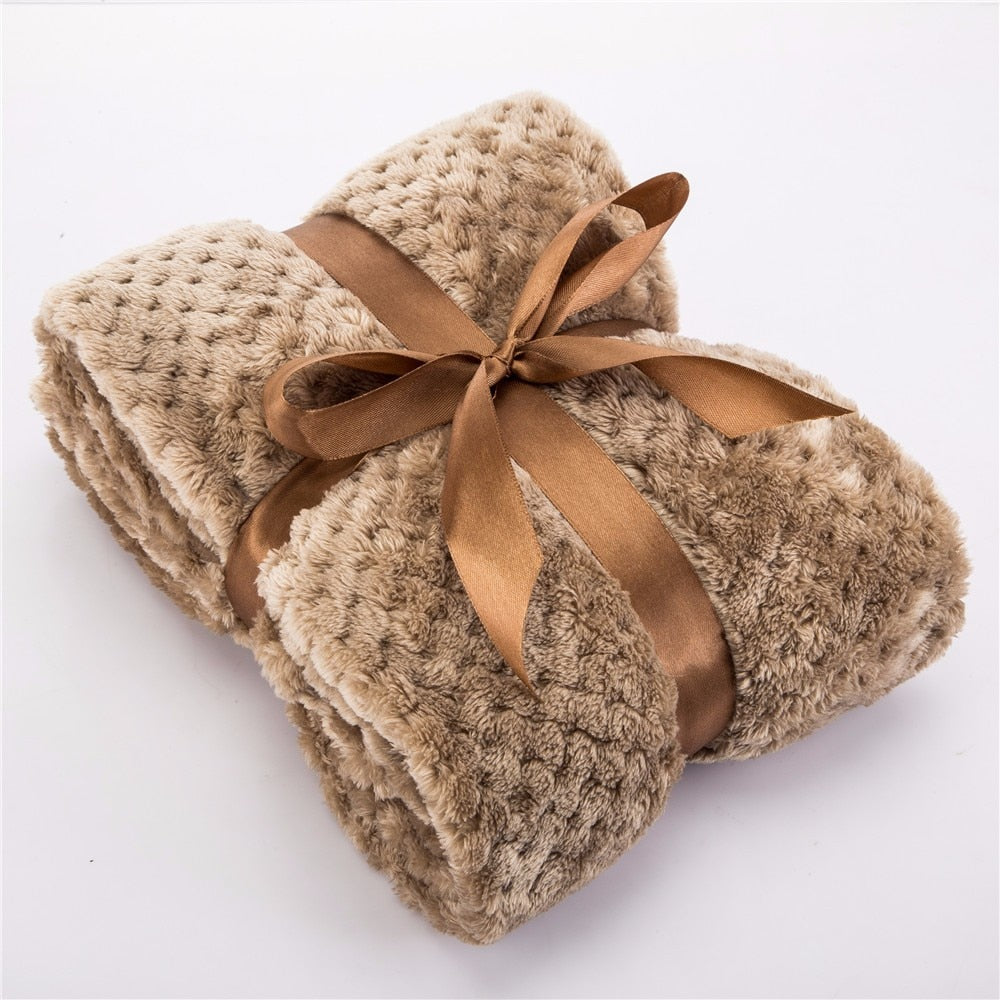 Cozy Coral Fleece Pet Blanket