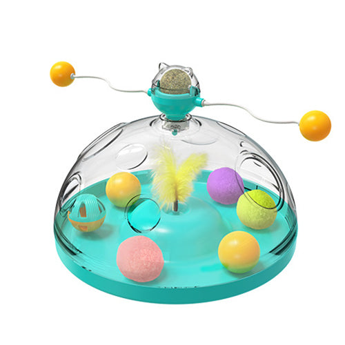 Windmill Catnip Spinner Toy - Interactive Treasure Box