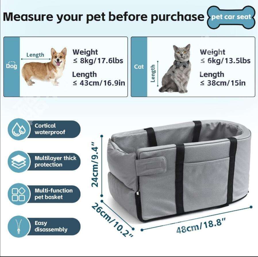 Foldable Car Seat Pet Carrier