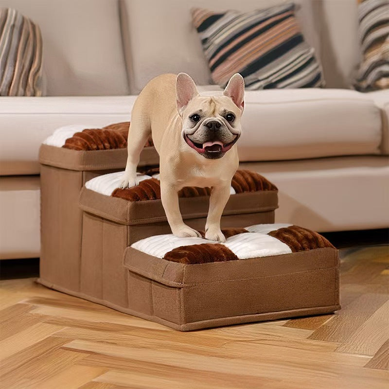 Folding Pet Stairs - Portable Climbing Ladder for Dogs