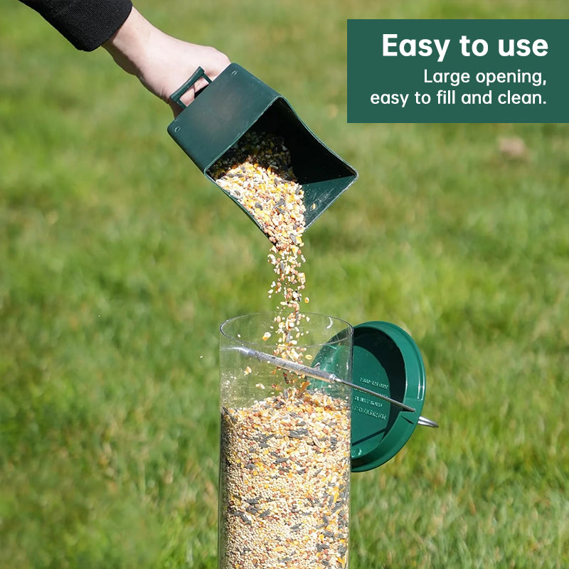 Squirrel-Proof Spinning Bird Feeder, Hanging Weight-Activated Seed Dispenser