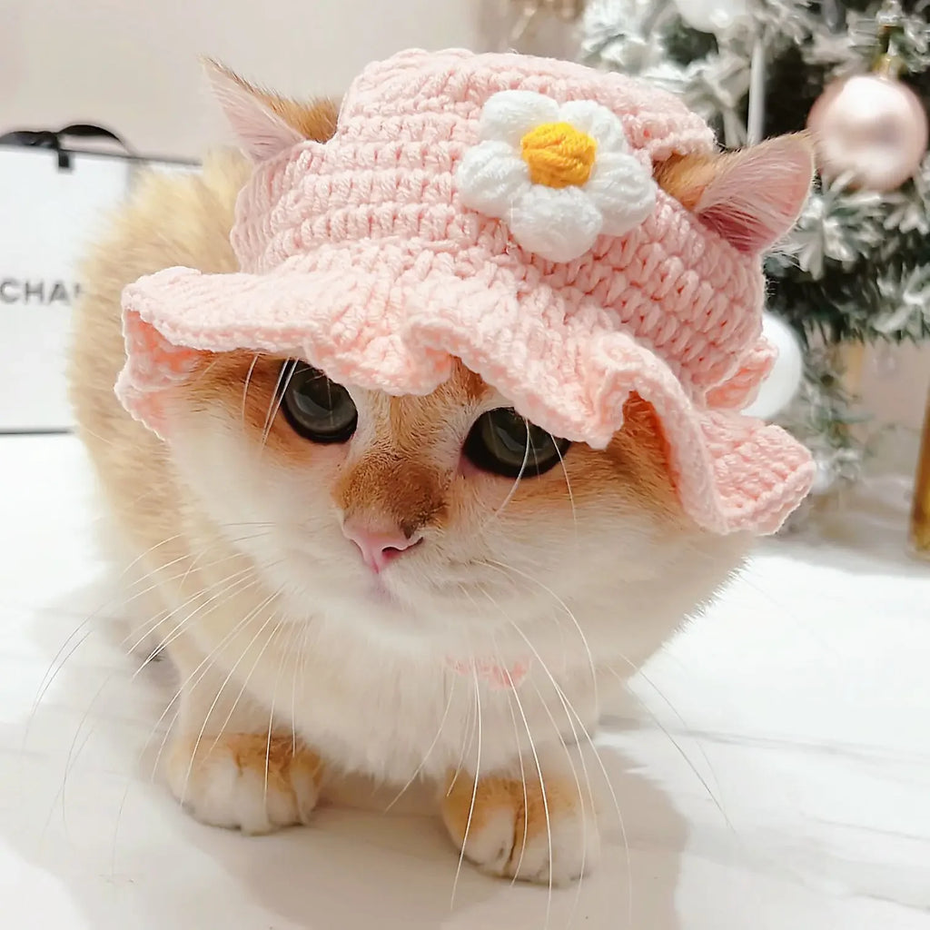 Crochet Cat Bonnet – Cute Knit Party Hat